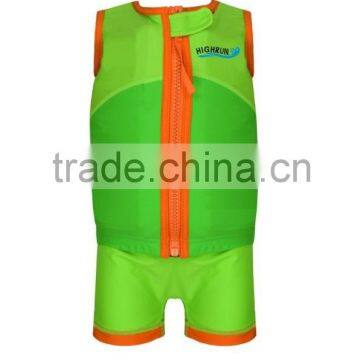 (New Arrival)Kid's Floating lycra Green Swimming Suit