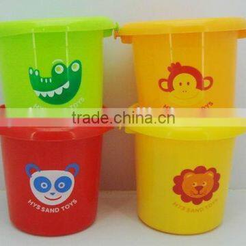 2015 hot sell competitive price plastic summer beach bucket Y6863382,with EN71/6P/ASTM/HR4040