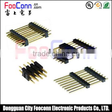 2.54mm pin header dual row plastic height 4.3mm PBT connector