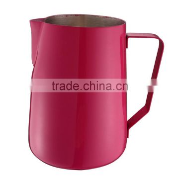 colorful coffee mug milk fronting pitcher stainless steel milk jug