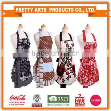 Cheap Bulk Wholesale Sexy Design Fancy Women Cotton Kitchen Apron