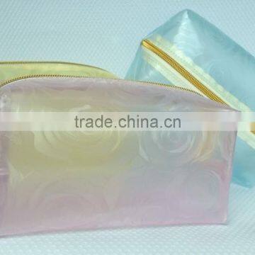 High Quality Non-toxic, Eco-friendly Embossed Rose Make up Bag, EVA Travel Cosmetic Bag photo-2