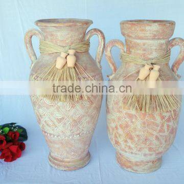 antique and fashion flower vase indoor clay pot