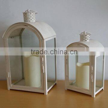 white candle holder set ,candle lantern, LED candle holder