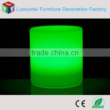 Reachargeable plastic lighting round stool with color change