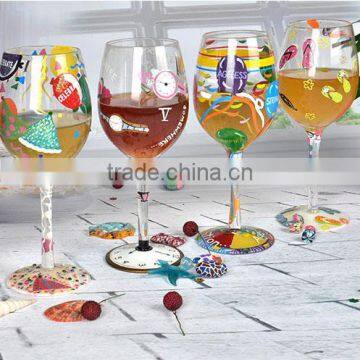 500ml Custom Hand Painted Glass Mug Hand Drawing Crystal Mug Handpaited Glass Goblet photo-4