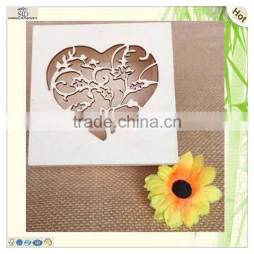 Lid Polished Heart Engraved Plywood Wood Cuboids Boxes photo-5