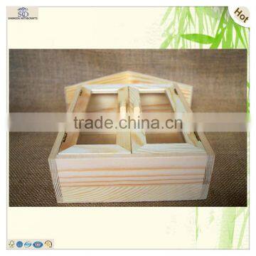 Popular Clear Door House Shaped Wooden Key Box photo-4