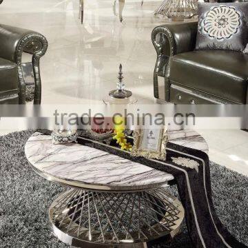 C381 Good Selling Round Marble Cheap Coffee Tables photo-2