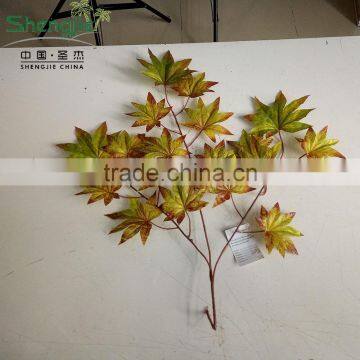 CHY070922 Plastic maple gold leaf garland