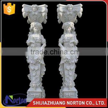 garden lady statue column marble indoor roman column NTMF-C250S