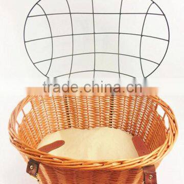 Custom Wicker Dog Bike Basket Front Bike Basket photo-3