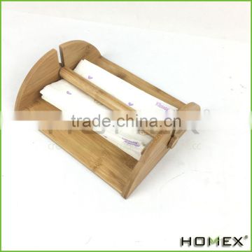 Bamboo Paper Holder with Center Bar Weighted Arms Homex BSCI/Factory