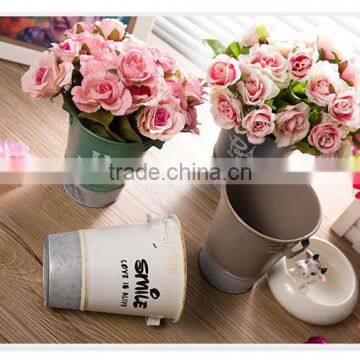 2016 Latest Colorful Pringting Mini Flower Pot / Metal Bucket For Kids photo-2