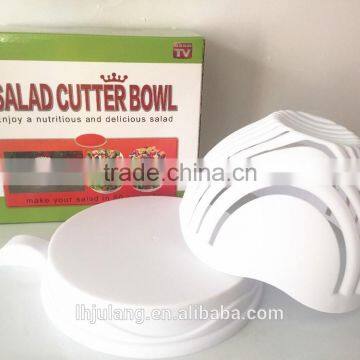 2017 New Design Plastic Salad/fruit Cutter Bowl/Plastic Salad Cutter Bowl for Kitchen