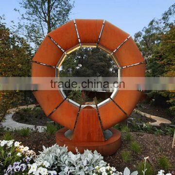 China Supplier Art Decor Metal Craft Stainless Steel Corten Garden Sculpture photo-3