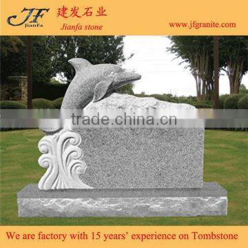 Types Of Dolphins Carved Granite Cheap Tombstone For Sale photo-4