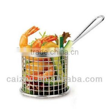 Metal food basket indoor storage rack For food/seafood