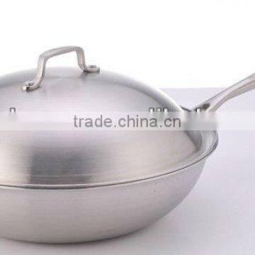 Tri-Layer non-stick steel wok,casserole,chefpan