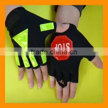 Half Finger Reflective Traffic Safety Police Gloves photo-3