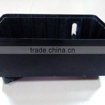 Black plastic crate with the wheel or without wheels