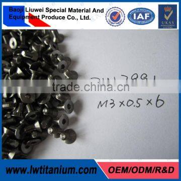 M3*0.5*6 DIN7991 Ti-6Al-4V Titanium Hexagon Socket Countersunk Head Cap Screws