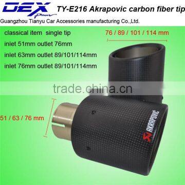 New Style Akrapovic Universal Double End Pipe Carbon Fiber Exhaust Tip Akrapovic Tip photo-2