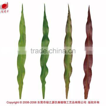 Wholesale factory cheap plastic green artificial decorative leaves