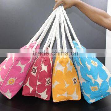 Juco Beach Bag-flower Print Exclusive Design Bags for Gift & Shopping photo-3