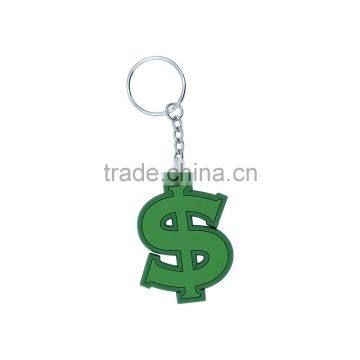 2017 Cute Money Pattern 3D Promotional Soft PVC Embossed Personal Design Silicone Keychain Keyring photo-2