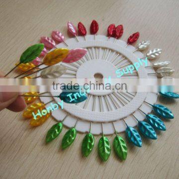 55mm Leaf Shape Pearl Head Millinery Pin