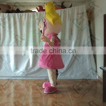 Character Pink Dress Girl Mascot Costumes photo-3