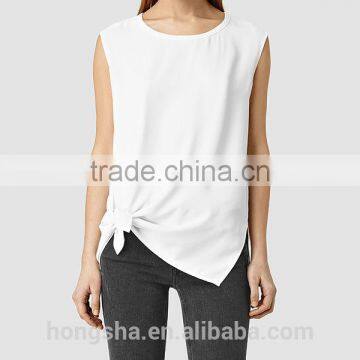 2016 Fashion Lightweight Knot Hemline Sleeveless Tank Top HST8036