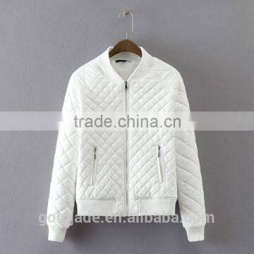 Custom Design Women Nylon Winter Bomber Jacket Custom Logo Quilted Bomber Jacket For Women