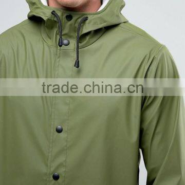 Best Price High Quality New Design Durable Hopp Neck 100% Polyurethane Green Casual Men Bomber Winter Jacket photo-3