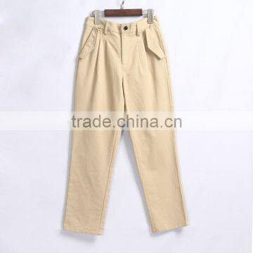 American Style Khaki Cotton Boy School Uniform Pants photo-2