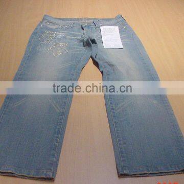 denim jeans pant. stone washed faded jeans