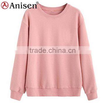 New style casual custom logo 100 polyester ladies sweatshirts