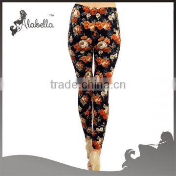 Satin Print Straight Fit 2016 Fashion Pants For Women photo-4