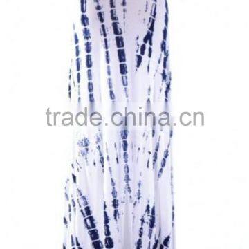 MGOO Custom OEM Women Tie Dye Maxi Skirt Knitted Wrap Around Skirts Vivid Print Ladies Long Skirts photo-3