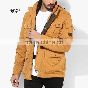 Man OEM Faux Fabric Customised Padding Cargo Winter Jacket