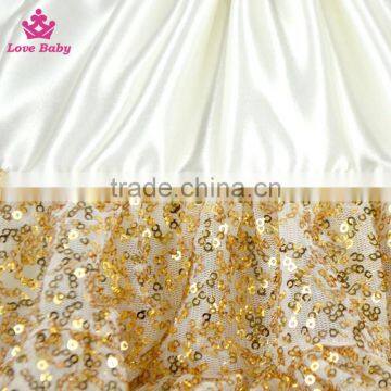 Tulle Sequin Puffy TuTu Skirt Baby Girl Gilttery Golden Sequin Dance Wear Girls Fashion Dress With Ribbon Bow DR6011507 photo-3
