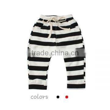 Hotsales! High Quality Infant 100 Cotton Girls Strip Baby Pants