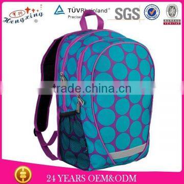 100% cotton fabric fashion backpack for students high school students backpacks