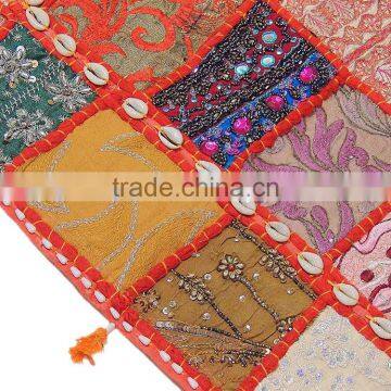 Decorative Indian Floor Cushion Square Big Jaipur Decor Luxurious Large Pillow photo-6