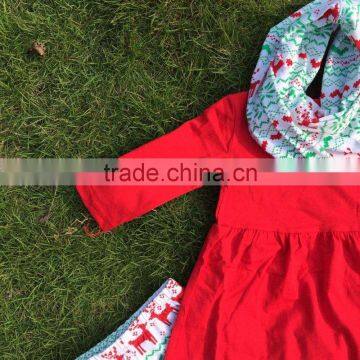 FALL OUTFITS Persnickety Girls 3 Pieces Scarf Sets Girls Christmas Pant Sets Kids Reindeer Clothes Boutique Girl Clothing photo-2