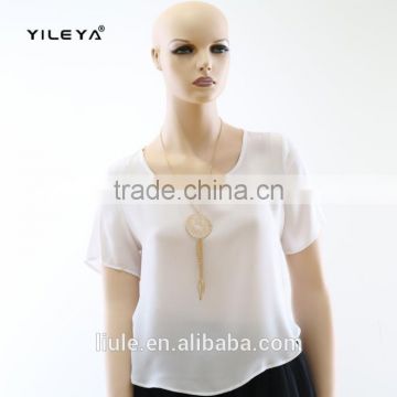 Hot sale 100%polyester light transparent sexy chiffon fabric for blouse