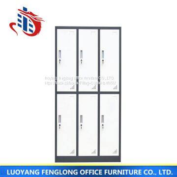 popular metal lockers 6 doors outdoor waterproof storage cabinet