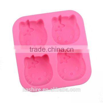 Wholesale High Quantity Eco-friendly Face of Kitty Shape Silicone Chocolate Mould,soap Mold,diy Cake Mould photo-2