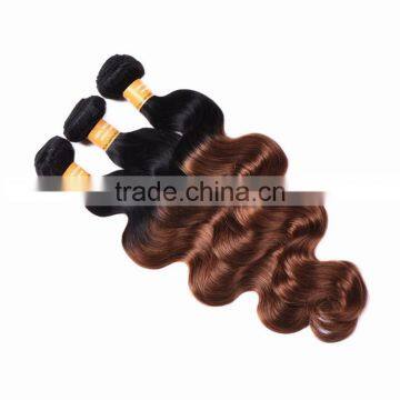 Black Rose Indian Human Hair Weaves Wavy 1B/30# Body Wave Indian Ombre Hair Extension photo-6